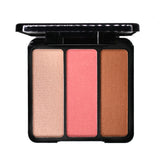 EVE PEARL Blush/Bronzer Trio & 204-Fan Highlighter Brush EVE PEARL Blush/Bronzer Trio & 204-Fan Highlighter Brush