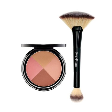 EVE PEARL Ultimate Face Compact & 204 Fan Highlighter Brush - Ageless