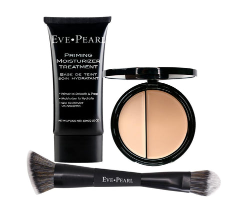 EVE PEARL Priming Moisturizer, Dual Foundation & Contour Brush Collection