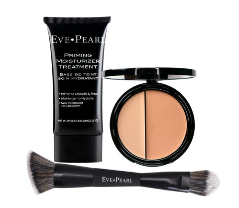 EVE PEARL Priming Moisturizer, Dual Foundation & Contour Brush Collection