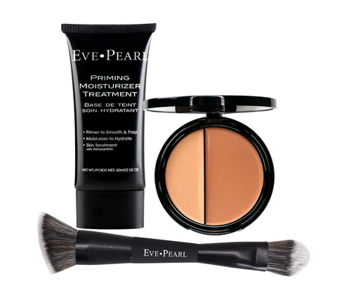 EVE PEARL Priming Moisturizer, Dual Foundation & Contour Brush Collection