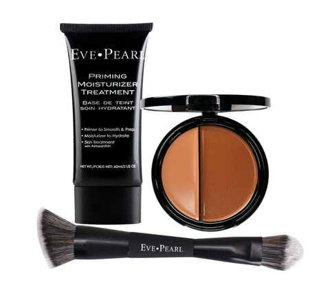 EVE PEARL Priming Moisturizer, Dual Foundation & Contour Brush Collection