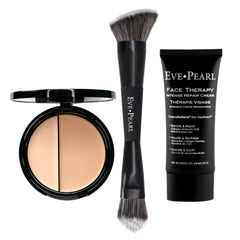 EVE PEARL Face Therapy Cream, Dual Foundation & 201 Contour Blender Brush