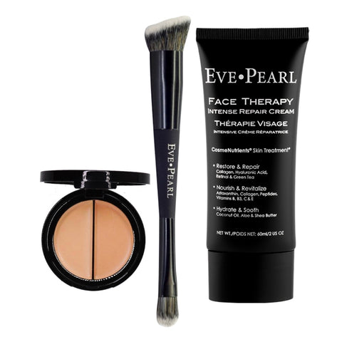 EVE PEARL Face Therapy Cream, Dual Salmon Concealer & 202  Brush