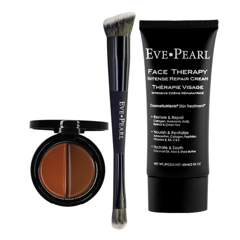 EVE PEARL Face Therapy Cream, Dual Salmon Concealer & 202  Brush