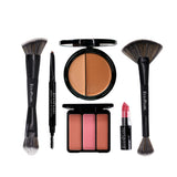 EVE PEARL 6-Pc Beautiful Face Collection; Foundation, Blush, Brow & Brushes