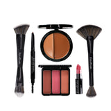 EVE PEARL 6-Pc Beautiful Face Collection; Foundation, Blush, Brow & Brushes