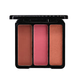 EVE PEARL Blush Trio & 204-Fan Highlighter Brush- Sultry Cheeks